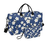 Borsa da notte Set Due Pezzi Combo Stampa Completa Toiletry Pouch Robusto Viaggio di Lavoro, Forget-me Bloom, One Size, Classico