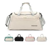 Borsa da nuoto da donna, palestra, borsa sportiva grande, borsa sportiva da donna, borsa da viaggio, borsa sportiva, borsa da fitness, 52 x 24 x 27, Weekende, ospedale, XL, bianco, Borsa fitness