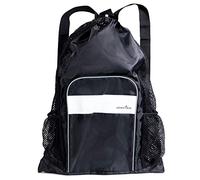 Borsa da nuoto in rete Athletico - Borsa da piscina in rete con scomparti asciutti e bagnati per nuoto, spiaggia, campeggio e altro (Nero)