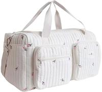 Borsa da ospedale per donne, maternità e bambino con design trapuntato floreale, grande capacità, borsone da viaggio per gravidanza, travaglio, viaggi e fine settimana, Tulipano, Vintage