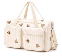 Borsa da ospedale per la mamma, organizer per pannolini in cotone, 48 x 22 x 26 cm, leggera, per maternità e viaggio, con tasche, tracolla per nascita, asilo nido e fine settimana
