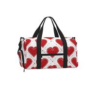 Borsa da palestra a forma di cuore per uomini e donne, romantica, borsone da viaggio con scomparto per scarpe, impermeabile, per sport, notte, danza, yoga, borsa da portare con sé