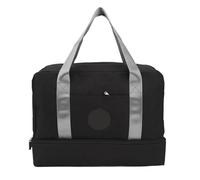 Borsa da palestra a separazione asciutto-bagnato, borsa da viaggio leggera e impermeabile con scomparto per le scarpe e tasca esterna per uomini e donne, borsa sportiva per costumi (Nera)