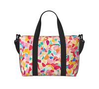 Borsa da palestra a tracolla con frammenti color caramella stampata borsa da viaggio adatta per viaggi di lavoro