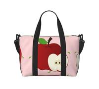Borsa da palestra a tracolla con stampa di frutta rossa in stile cartone animato, borsa da viaggio adatta per viaggi di lavoro