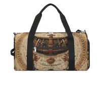 Borsa da palestra antica con mappa del tesoro per uomo e donna, borsa da palestra impermeabile, grande borsa da viaggio per allenamento