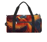 Borsa da palestra arancione rossa Phoenix per uomini e donne resistente all'acqua borsa da viaggio leggera per viaggi sport, bianco, taglia unica