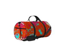 Borsa da palestra artistica con tracolla, cerniera, 2 tasche laterali, per uomo e donna, borsa da viaggio e da viaggio, con tracolla, per acquerelli, colore arancione brillante.