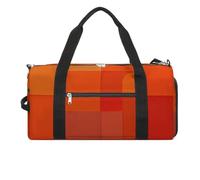 Borsa da palestra astratta arancione e grigia per uomini e donne, resistente all'acqua, borsa da viaggio leggera per sport di viaggio, bianca, taglia unica