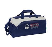 Borsa da Palestra Benetton Varsity Grigio Blu Marino 50 x 25 x 25 cm
