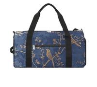 Borsa da palestra blu e oro per uomo e donna, resistente all'acqua, borsa da viaggio leggera per sport di viaggio, bianca, taglia unica