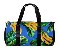 Borsa da palestra, borsa da palestra da uomo, borsa da allenamento, borsa per il weekender notturno, borsa moderna con foglie di banana con piante tropicali, Motivo 4246, 45x23x23cm(17.7x9x9in)