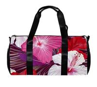 Borsa da palestra, borsa da palestra da uomo, borsa da palestra da donna, borsa da notte per weekender, moderne piante tropicali, fiori foglie, Motivo 4751, 45x23x23cm(17.7x9x9in)