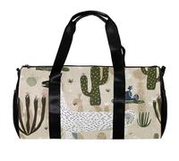Borsa da palestra, borsa da palestra da uomo, borsa da palestra da donna, borsa da weekender, divertente con Babbo Natale e alce, Motivo 3702, 45x23x23cm(17.7x9x9in)
