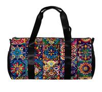 Borsa da palestra, borsa da palestra da uomo, borsa da palestra da donna, borsa per la notte, mandala etnico colorato, Motivo 674, 45x23x23cm(17.7x9x9in)