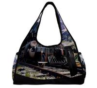 Borsa da palestra, borsa da palestra da uomo, borsa da palestra da donna, borsone da viaggio per aereo, festa della mamma, cuore rosa, Motivo 4913, 47x16.5x27cm(18.5x6.5x10.6in)