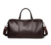 Borsa da palestra Borsa da viaggio breve grande capacità Sport Moto Formazione PU Impermeabile Leisure Fitness Bag, Marrone