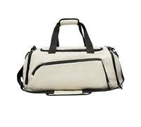 Borsa da palestra Borsa da viaggio di grande capacità Borsa da fitness alla moda Zaino casual Borsa per la notte Borsa per i fine settimana per tutti i giorni, Bianco sporco