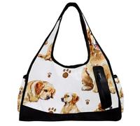 Borsa da palestra, borsa sportiva, borsa da palestra da donna, borsa da viaggio per yoga, borsone per allenamento, motivo ananas dorato alla moda, Fantasia 1659, 47x16.5x27cm(18.5x6.5x10.6in)