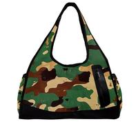 Borsa da palestra, borsone da donna, borsa da palestra da donna, borsa da palestra sportiva, borsa da palestra, teschio grigio floreale Flral retrò, Fantasia 1783, 47x16.5x27cm(18.5x6.5x10.6in)