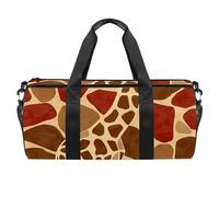 Borsa da palestra, borsone da donna, borsa da palestra, yoga, sport, palestra, giraffa, ippopotamo, elefante, coccodrillo, animale, cartone animato, Fantasia 1568, 45x23x23cm(17.7x9x9in)