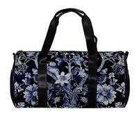 Borsa da palestra, borsone per uomo, donna, borsa da palestra, yoga, sport, palestra, borsa da palestra, motivo sirena viola con squame dorate, Motivo 3680, 45x23x23cm(17.7x9x9in)