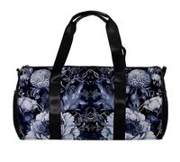 Borsa da palestra, borsone per uomo, donna, borsa da palestra, yoga, sport, palestra, borsa da palestra, motivo sirena viola con squame dorate, Motivo 3678, 45x23x23cm(17.7x9x9in)