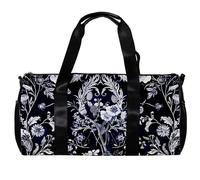 Borsa da palestra, borsone per uomo, donna, borsa da palestra, yoga, sport, palestra, borsa da palestra, motivo sirena viola con squame dorate, Motivo 3679, 45x23x23cm(17.7x9x9in)