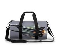Borsa da palestra, borsone per uomo e donna, con stampa di jet da combattimento, oggetto personale, borsa da allenamento leggera, borsa da palestra per viaggi, sport, fitness
