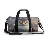 Borsa da palestra, borsone per uomo e donna, con stampa di pinguino e occhiali, oggetto personale, borsa da allenamento, borsa da palestra leggera per viaggi, sport, fitness