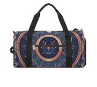 Borsa da palestra circolare con frammenti floreali per uomo e donna, borsa da palestra impermeabile, grande borsa da viaggio per allenamento