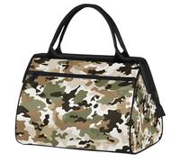 Borsa da palestra classica con stampa mimetica per uomini e donne, borsone sportivo da viaggio, impermeabile, borsa da viaggio per il fine settimana borsa da notte leggera da portare a mano
