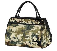 Borsa da palestra classica mimetica per uomo e donna, stampa mimetica verde retrò da viaggio, sport, borsone impermeabile per il fine settimana borsa da notte leggera da portare con sé