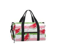 Borsa da palestra colorata con anguria per uomo e donna, a righe colorate, borsone da viaggio per fine settimana con scomparto per scarpe, impermeabile, per sport, notte, danza, yoga, borsa da portare