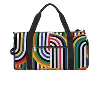 Borsa da palestra colorata con decorazione da discoteca divertente con scomparto per scarpe, borsone da viaggio, borsa da yoga