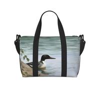 Borsa da palestra con acchiappasogni nativi americani, borsa da viaggio per uomo e donna, borsa da viaggio con scomparto per scarpe da allenamento, Uccelli della natura Loon, Taglia unica, Borsone da