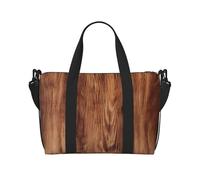 Borsa da palestra con acchiappasogni nativi americani, borsa da viaggio per uomo e donna, borsa da viaggio con scomparto per scarpe da allenamento, Granatura del legno marrone., Taglia unica, Borsone