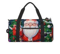 Borsa da palestra con Babbo Natale Merry Christmas per uomini e donne, impermeabile, grande borsone per allenamento da viaggio