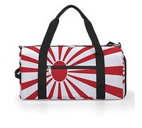Borsa da palestra con bandiera del sole nascente giapponese, con scomparto per scarpe, borsone da viaggio, weekend, per la notte, per yoga
