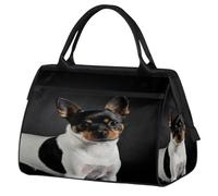 Borsa da palestra con cane carino per uomini e donne, giocattolo Fox Terrier Dog Travel Sports Duffel Bags Impermeabile Weekend Pernottamento Borsa leggera Bagaglio Tote