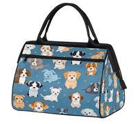Borsa da palestra con cane carino per uomini e donne, modello cucciolo, da viaggio, sport, borsone impermeabile per il fine settimana borsa da notte leggera da portare a mano