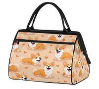 Borsa da palestra con cane Corgi carino per uomini e donne, cani gallesi da viaggio, sport, borsone impermeabile per il fine settimana borsa da notte leggera da portare a mano