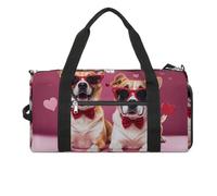 Borsa da palestra con cani che indossano occhiali da sole per uomini e donne, borsa da palestra impermeabile, grande borsa da viaggio per allenamento