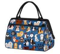 Borsa da palestra con cucciolo di cane carino per uomini e donne, borsone sportivo da viaggio impermeabile per il fine settimana borsa da notte leggera da portare a mano