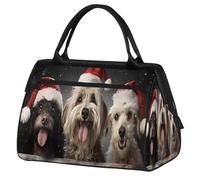 Borsa da palestra con cucciolo di cane di Natale per uomini e donne, borsone sportivo da viaggio, impermeabile, borsa da viaggio per il fine settimana borsa da notte leggera da portare a mano