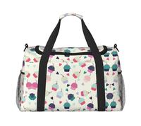 Borsa da palestra con cupcake e cuori, borsa da palestra, borsa da viaggio per il fine settimana, borsa da viaggio e borsa a tracolla