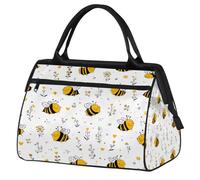 Borsa da palestra con fiore di ape, per uomini e donne, da viaggio, sport, impermeabile, per il fine settimana, per la notte, leggera, da portare con sé