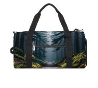 Borsa da palestra con funghi sul buio per uomini e donne, borsa da palestra impermeabile, grande borsa da viaggio per allenamento