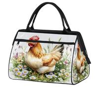 Borsa da palestra con gallo per uomo e donna, motivo gallo, da viaggio, sport, da viaggio, impermeabile, per il fine settimana, per la notte, leggera, da portare con sé