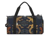 Borsa da palestra con gechi lucertole, zaino da palestra per donne e uomini, con scomparto per scarpe, riutilizzabile, mini borsa da palestra, con gechi lucertole, taglia unica